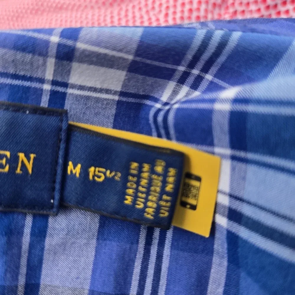 POLO RALPHVL LAUREN Blue Plaid Men's Shirt